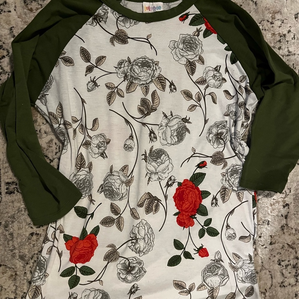 Lularoe randy floral roses and vines XS